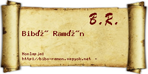 Bibó Ramón névjegykártya